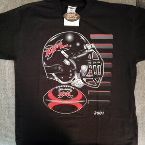 SUPER RARE NEVER WORN 2001 XFL FOOTBALL TEE-SHIRT size Large